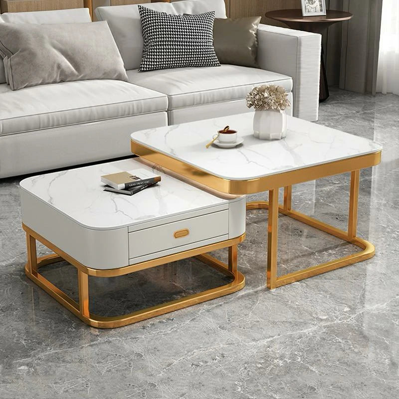 Modern 2-Piece Center Table Set – Elegant Dual-Tone Design