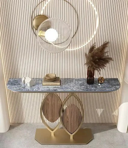 Luxury Console Table with Marble Finish – Modern Decorative Accent