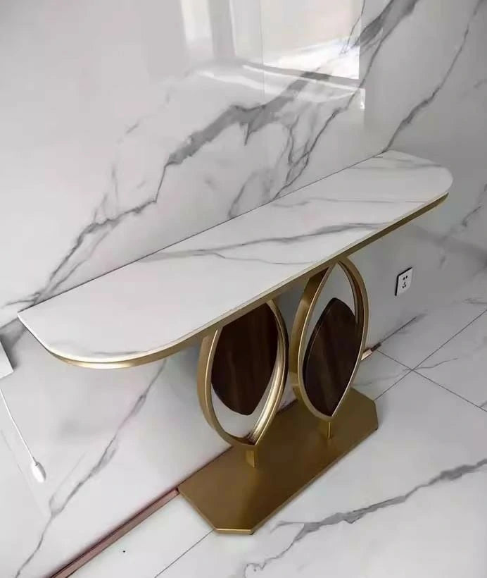 Luxury Console Table with Marble Finish – Modern Decorative Accent