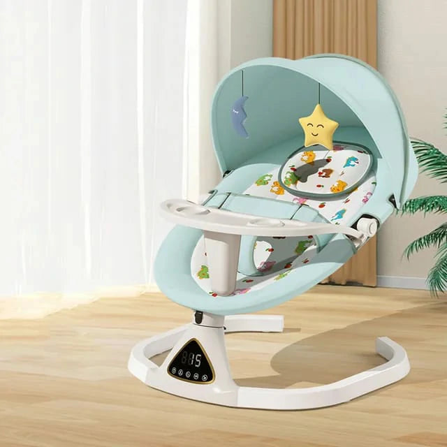 Smart Electric Baby Rocker with Mosquito Net & Remote Control