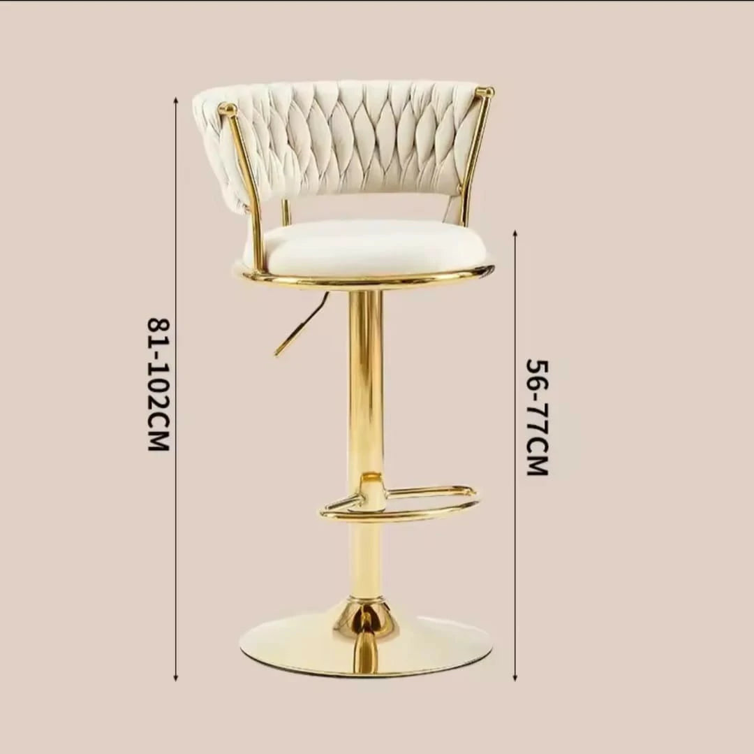 1-Piece Golden Bar Chair Elegant & Adjustable – Ideal for Home, Café & Salon