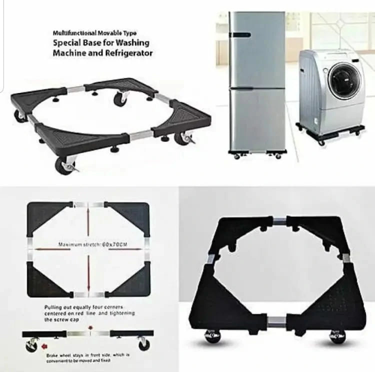 Heavy Duty Adjustable Movable Base Stan With Locking Wheels