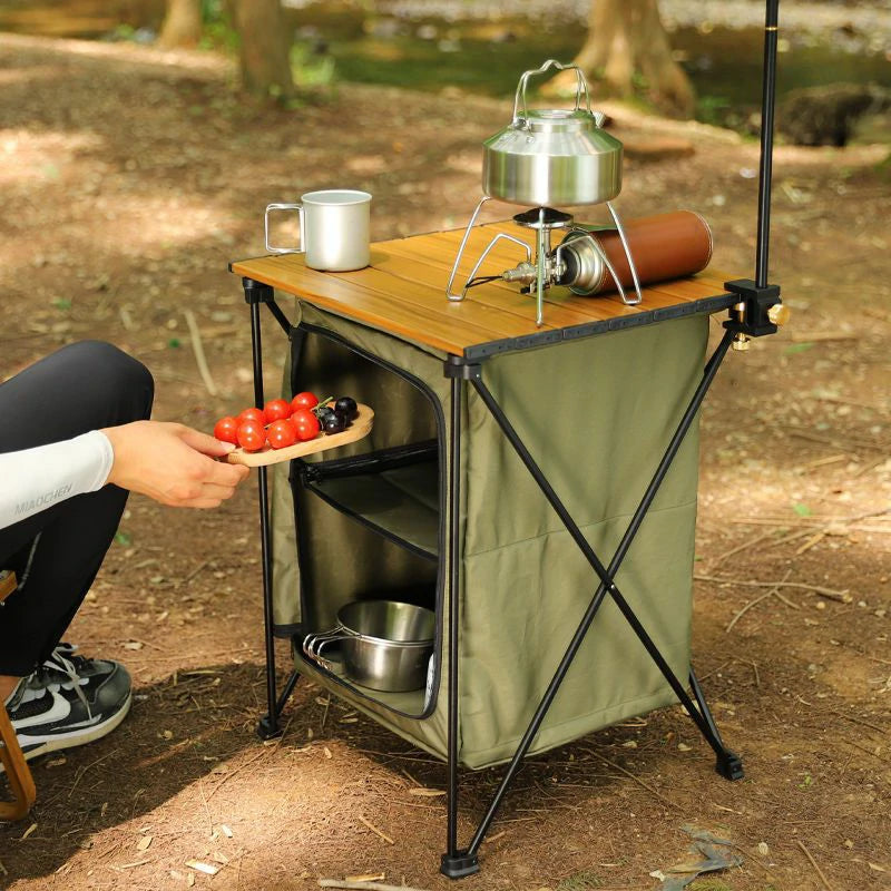 Foldable Picnic Storage Table – Portable & Space-Saving Outdoor Solution