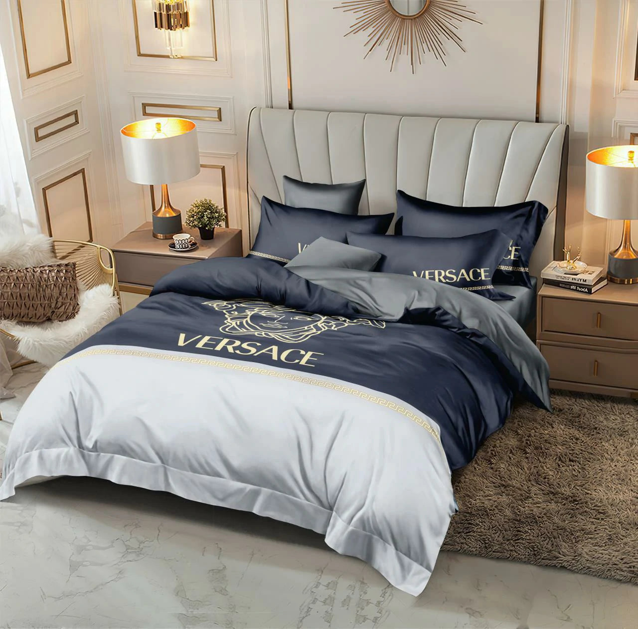 Master Quality 6-Piece King Size Comforter Set – Deep Ocean