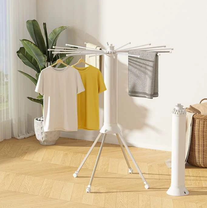 Foldable Laundry Drying Rack – Space-Saving & 360° Rotating Design