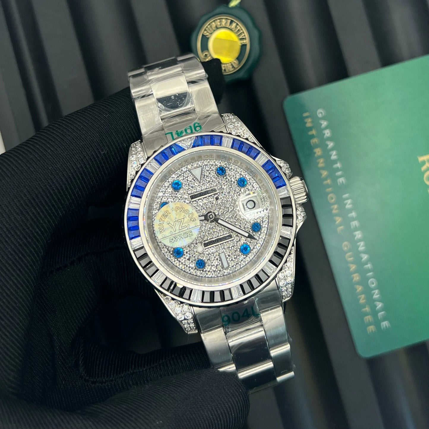 Inspired by Rolex Submariner – Diamond Bezel, Automatic, Sapphire Glass, Water Resistant