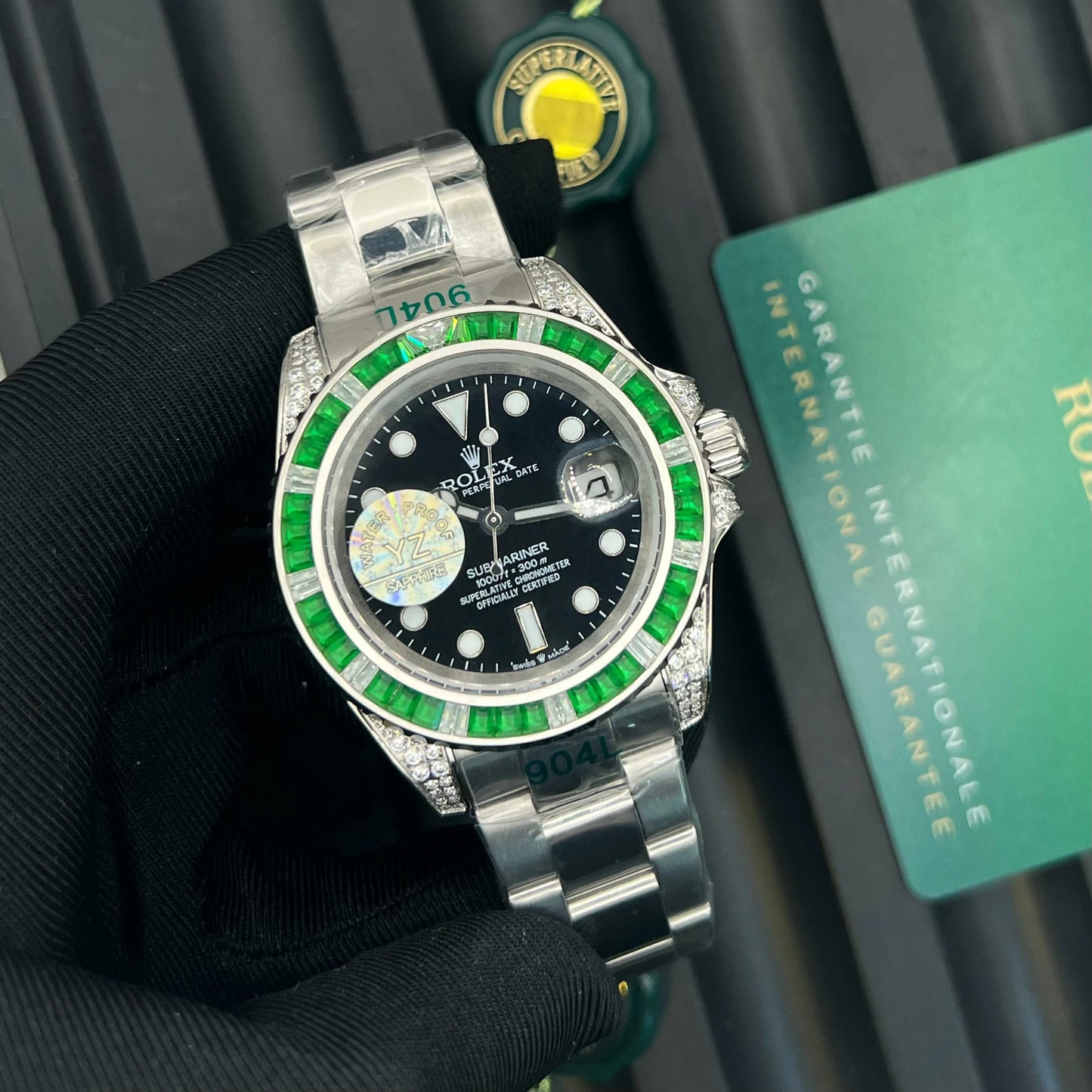 Inspired by Rolex Submariner – Diamond Bezel, Automatic, Sapphire Glass, Water Resistant