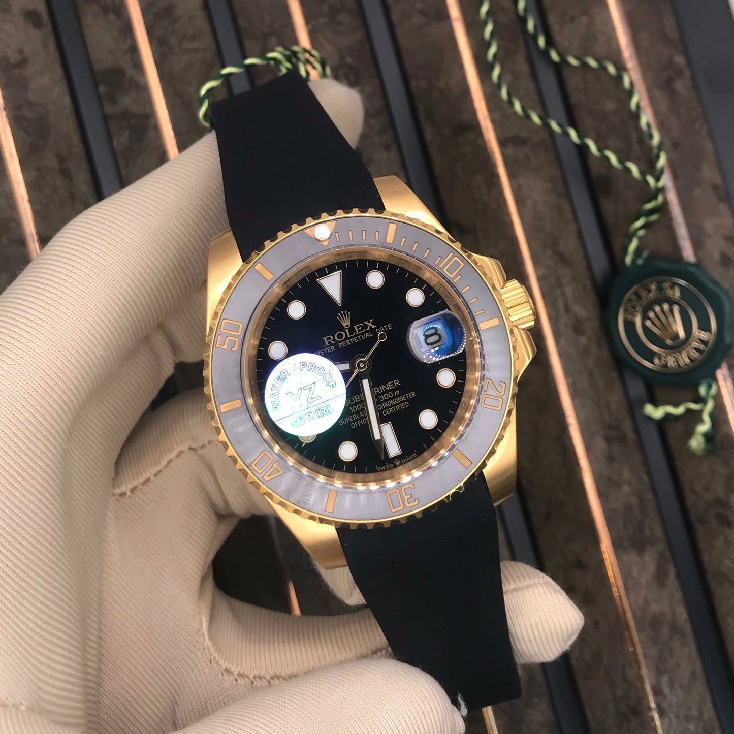 Rolex-Inspired YZ Automatic Men’s Watch | Sapphire Glass, Silicone Strap, Water Resistant
