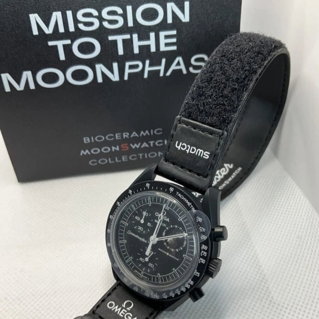 Omega Swatch Mission to Moon Black