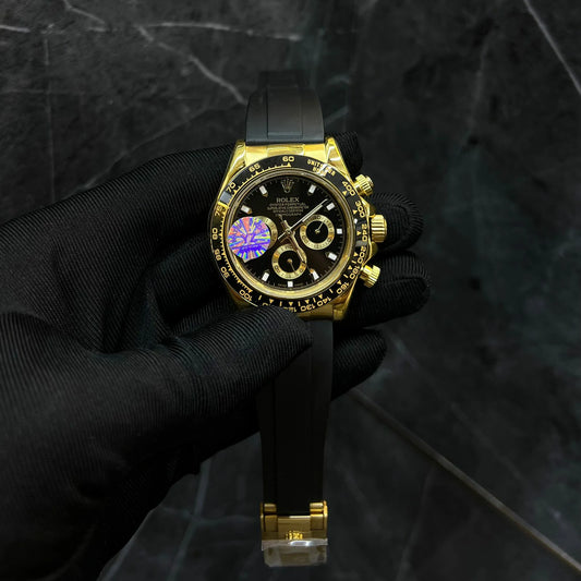 Rolex-Inspired YZ Daytona | Automatic Watch with Silicone Strap & Sapphire Glass