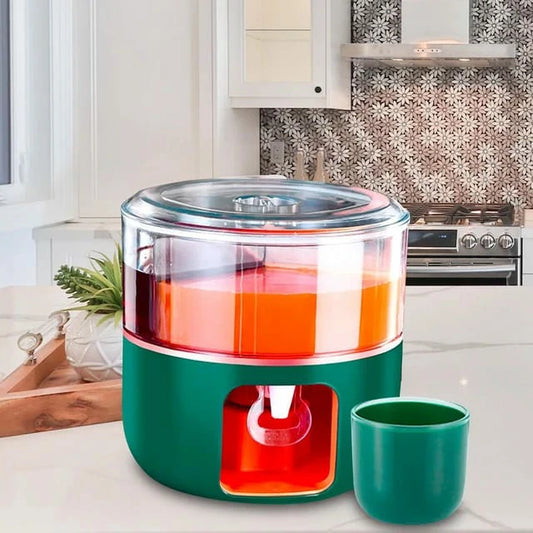 3-Compartment Rotatable Juice Dispenser with Tap