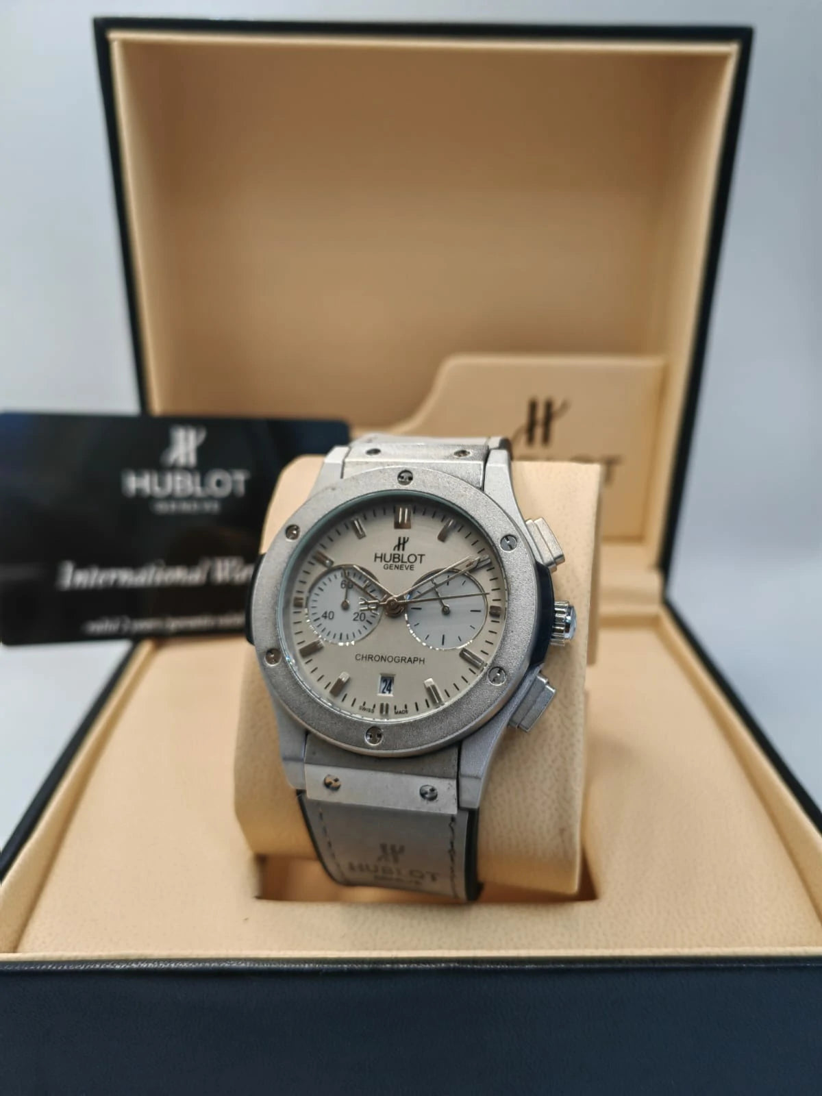 Men's Luxury Automatic Watch – Hublot-Inspired Design with Elegant Gift Box