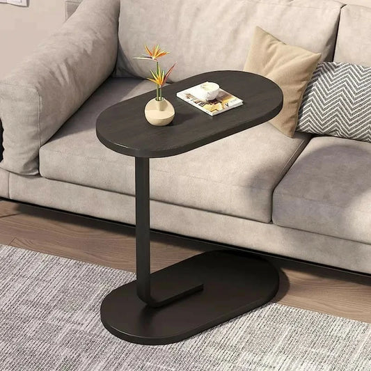 Multi-Purpose Sofa Side Table – Wood Finish with White Frame
