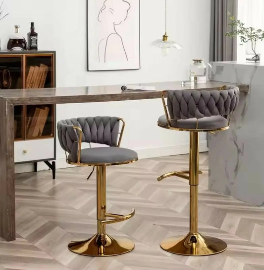 1-Piece Golden Bar Chair Elegant & Adjustable – Ideal for Home, Café & Salon