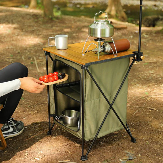 Foldable Picnic Storage Table – Portable & Space-Saving Outdoor Solution