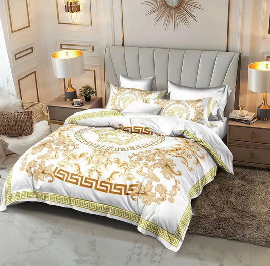 Master Quality 6-Piece King Size Comforter Set – Monochrome Pattern
