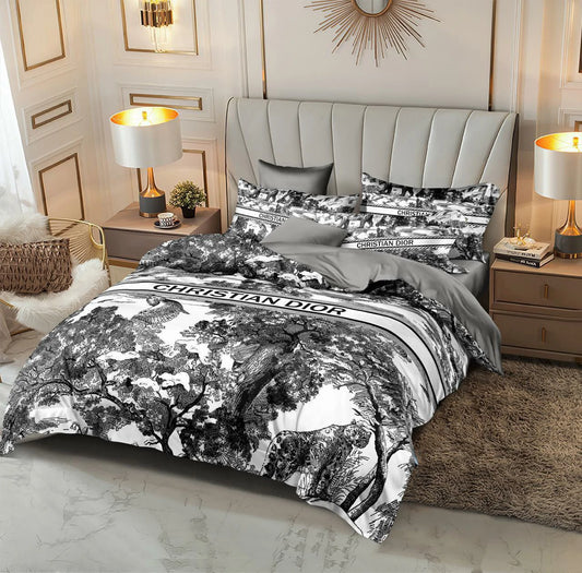 Master Quality 6-Piece King Size Comforter Set – Monochrome Pattern