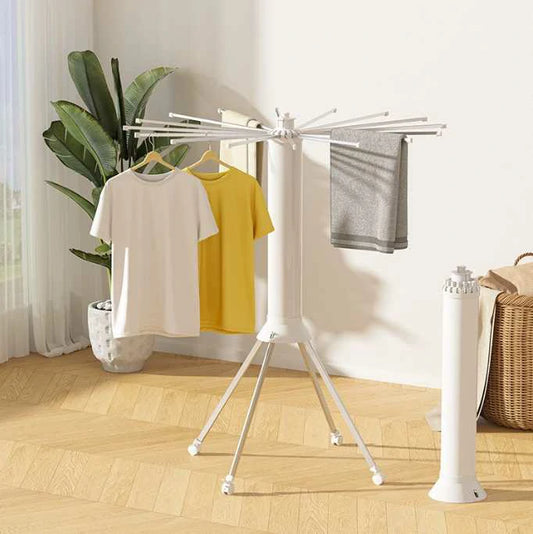 Foldable Laundry Drying Rack – Space-Saving & 360° Rotating Design
