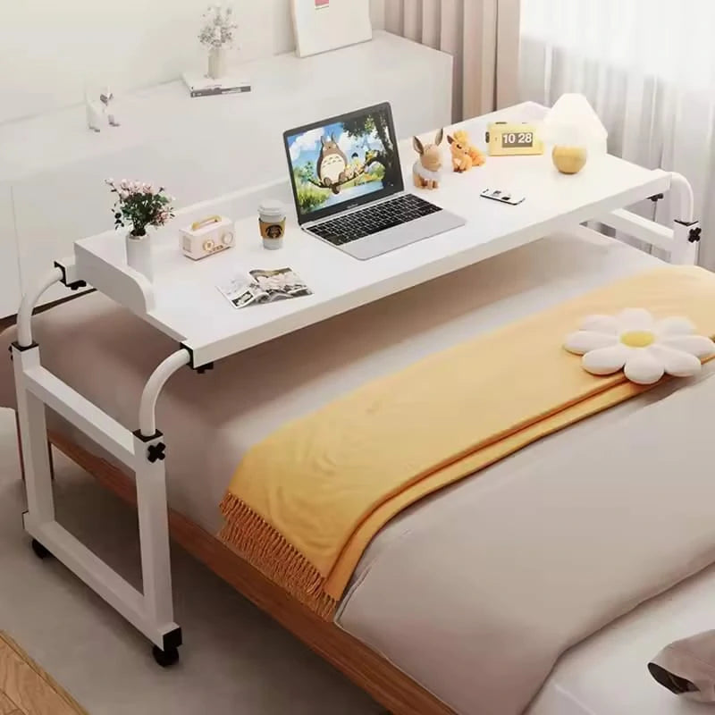 Adjustable Overbed Laptop Table – Rolling & Expandable Workstation for Bed