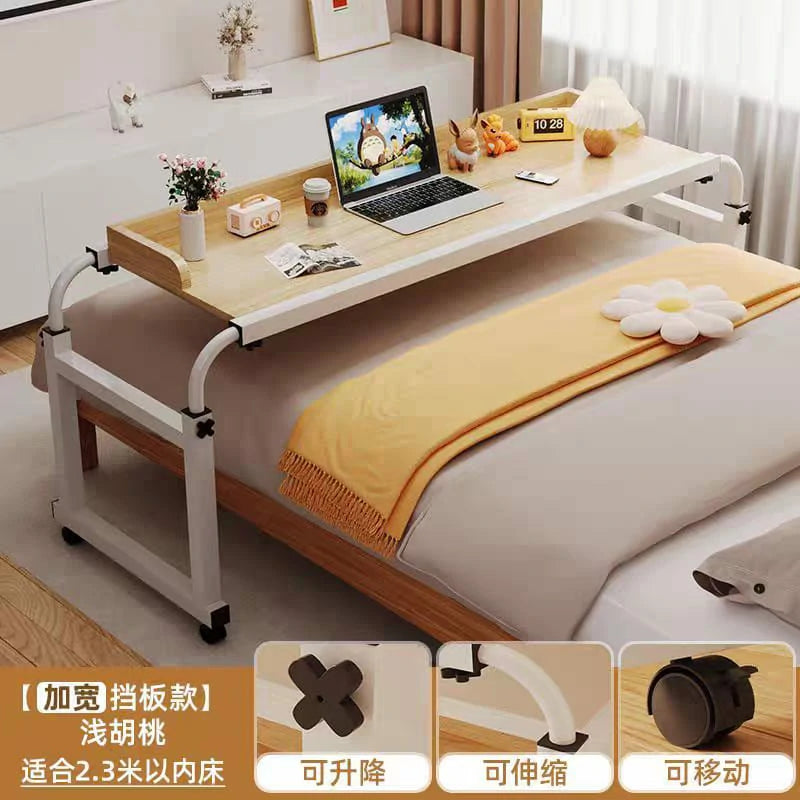 Adjustable Overbed Laptop Table – Rolling & Expandable Workstation for Bed