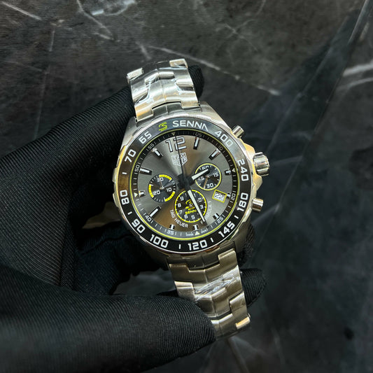 Chronograph Men’s Watch – Inspired by TAG Heuer, Stainless Steel Bracelet