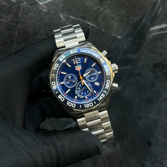 Chronograph Men’s Watch – Inspired by TAG Heuer, Stainless Steel Bracelet