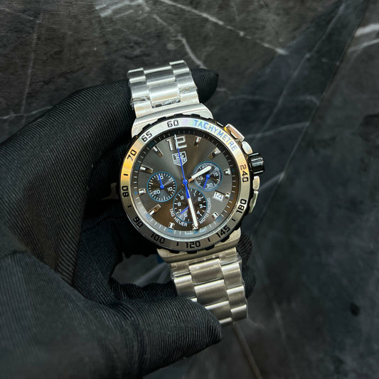 Chronograph Men’s Watch – Inspired by TAG Heuer, Stainless Steel Bracelet