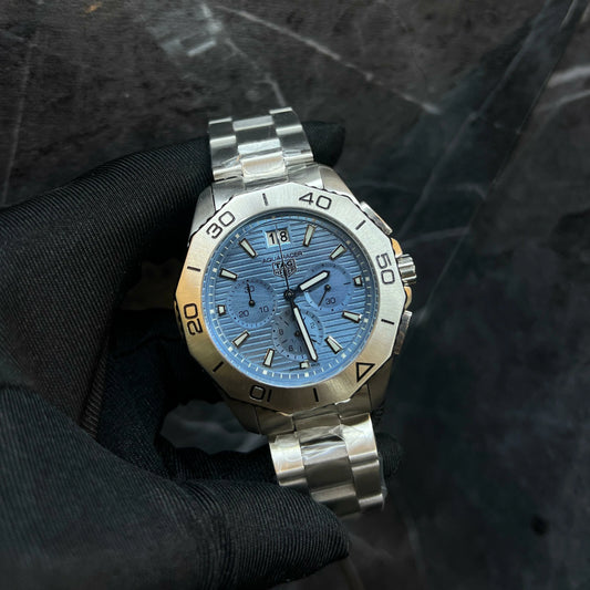 Chronograph Men’s Watch – Inspired by TAG Heuer, Stainless Steel Bracelet