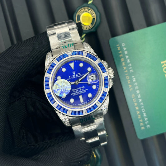 Inspired by Rolex Submariner – Diamond Bezel, Automatic, Sapphire Glass, Water Resistant