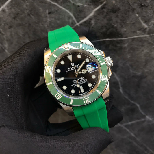 Rolex-Inspired YZ Automatic Men’s Watch | Sapphire Glass, Silicone Strap, Water Resistant