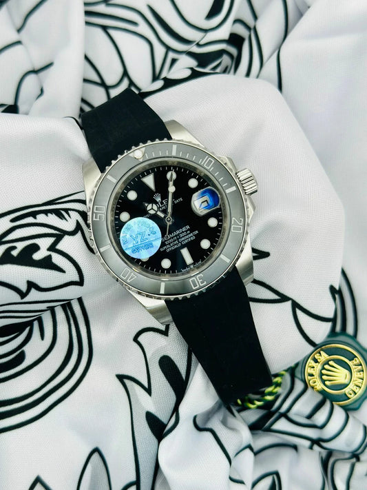 Rolex-Inspired YZ Automatic Men’s Watch | Sapphire Glass, Silicone Strap, Water Resistant