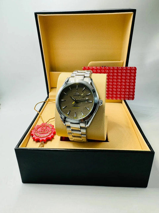 Omega Inspired Men's Luxury Watch – Elegant Stainless Steel Design