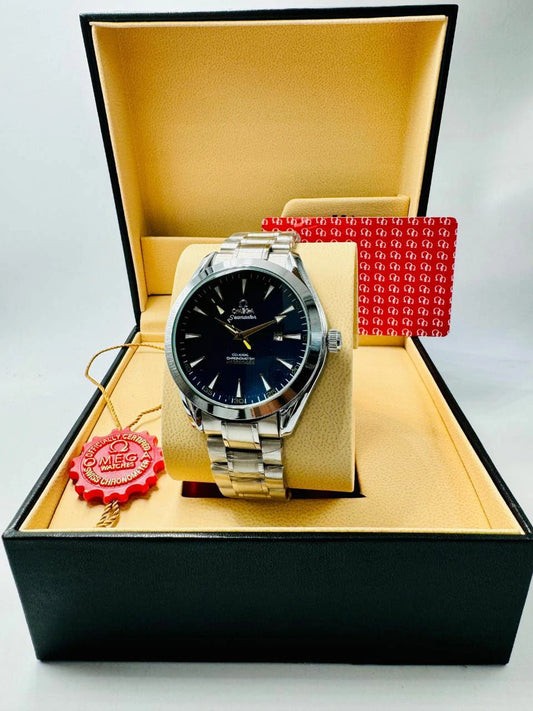Omega Inspired Men's Luxury Watch – Elegant Stainless Steel Design