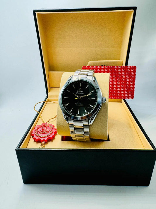 Omega Inspired Men's Luxury Watch – Elegant Stainless Steel Design