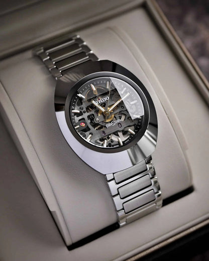 Men’s Luxury Skeleton Watch – Rado Diastar Inspired  Automatic Stainless Steel Design