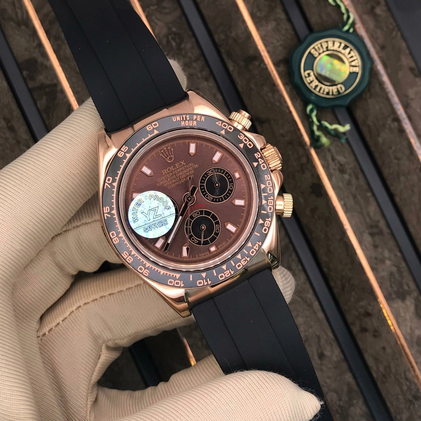 Rolex Daytona Master Copy – Luxury Chronograph Watch | Automatic | Silicone Strap
