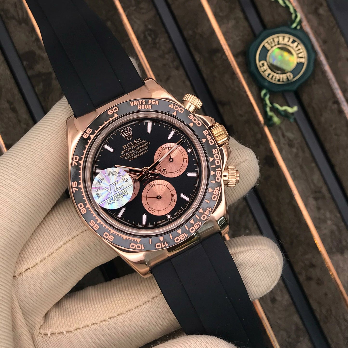 Rolex Daytona Master Copy – Luxury Chronograph Watch | Automatic | Silicone Strap