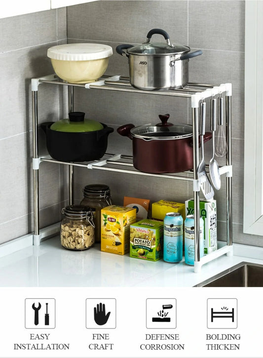 Smart Kitchen Rack – Ideal for Microwave, Appliances & Cookware